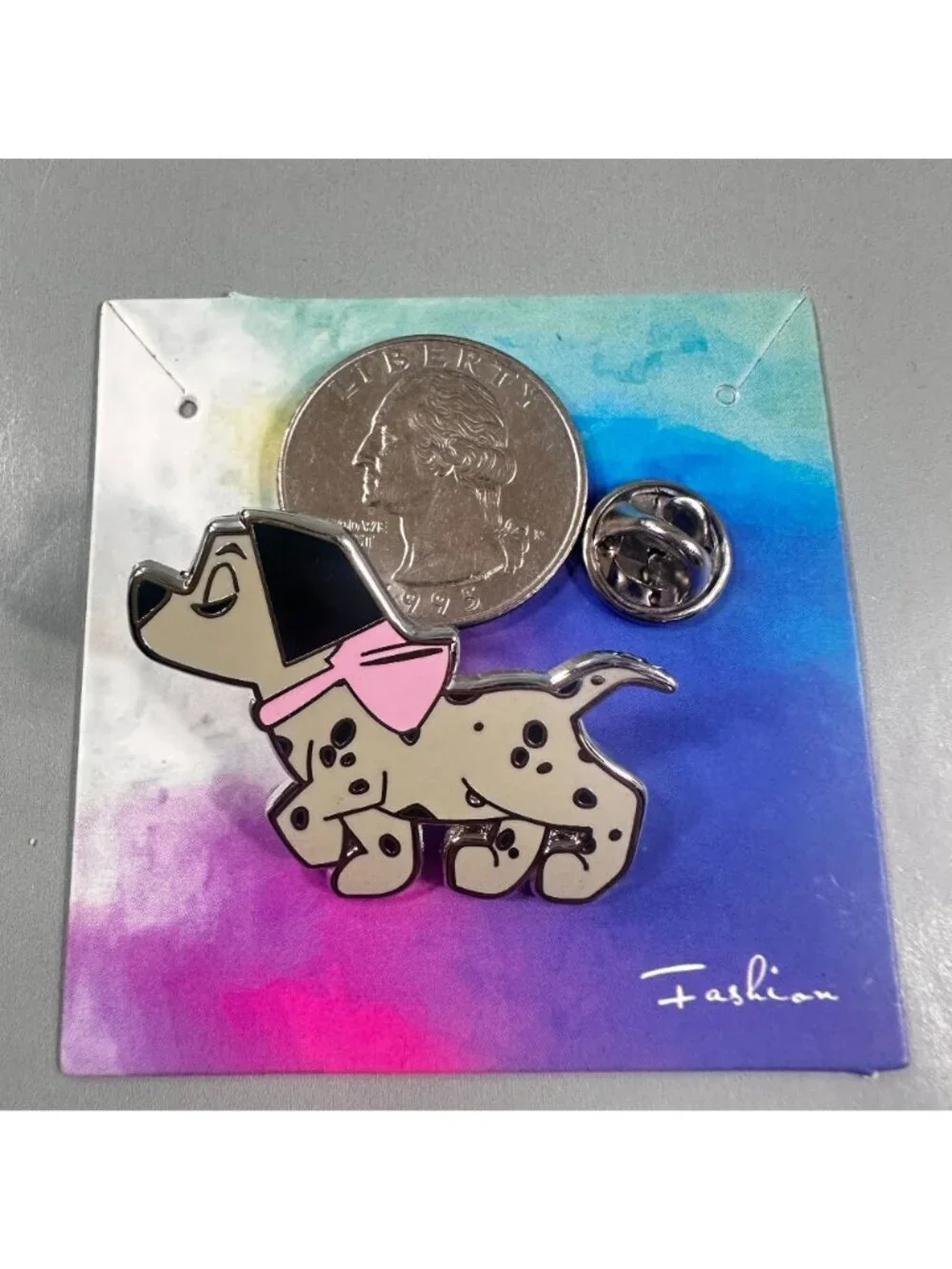 Dalmatian 101 Puppy Dog Lapel Pin Bow Accessories Brooch Badge Jewelry Pin
